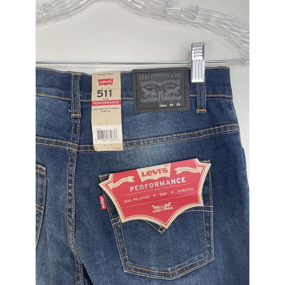 Levi's 511 Black Label Men's Jeans Slim Fit 18 Regular 29/29 New With Tags